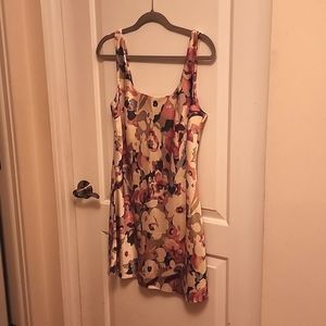 NWT A&F Floral Dress, Cream/Multi, Size MP (medium petite).